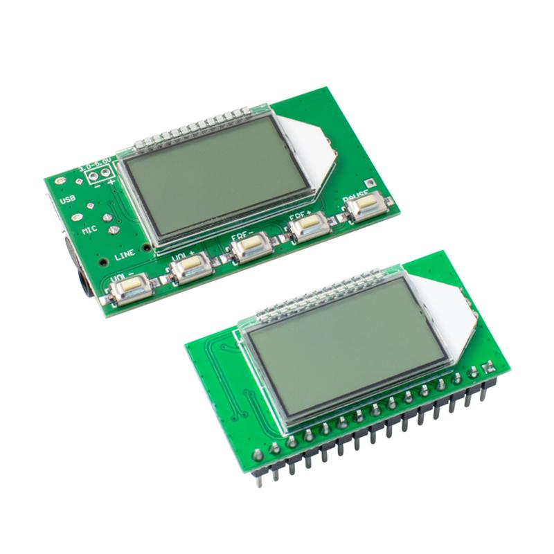 LIZAO FM Kabelloses Digitalradio Modul Stereo Audio Empfänger mit Doppelknöpfen Tasten LCD Display für DIY Audio Projekte