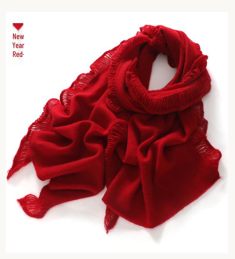 Stylish Cashmere Tassel Scarf for Women – Soft, Warm, and Artistic for Autumn/Winter