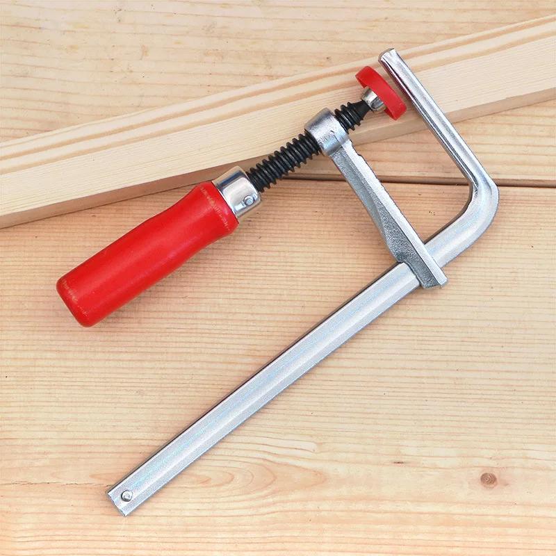 Allsome 120-300mm Wood Handle Guide Rail Clamps with Screw Action Arm  for Woodworking MFT Table and Cutting Track