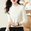 New Autumn and Winter Half-high Neck German Velvet Long-sleeved T-shirt for Women with Slim Fit and Slim Inner Bottoming Shirt Top