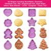 8 Pcs Christmas Cutters Biscuit Cutters Plastic Cutters Children"s  Stamp Festival Cutter Set for