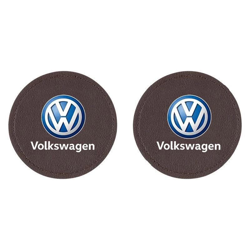 Für VW 2 Stück Auto Anti-Rutsch-Getränkehalter-Pad Auto Gummi-Matte Zubehör für VW Volkswagen Golf Polo Passat Tiguan Touran Jetta Auto-S