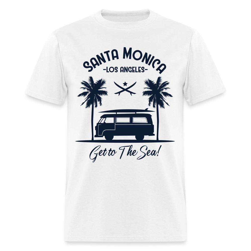 

Santa Monica Get to the Sea shirt Los Angeles California Beach Surfer T-Shirt XL