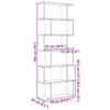 VidaXL 6-Tier Room Divider Shelf Concrete Grey 70x24x193cm, Shelf, Bookcase, Storage Shelf, 858087