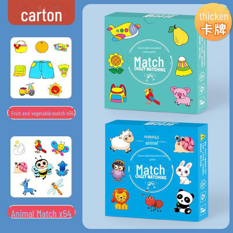 

Божевільна гра на зіставлення карток: Розвиваюча іграшка для концентрації та взаємодії дітей 2-piece set