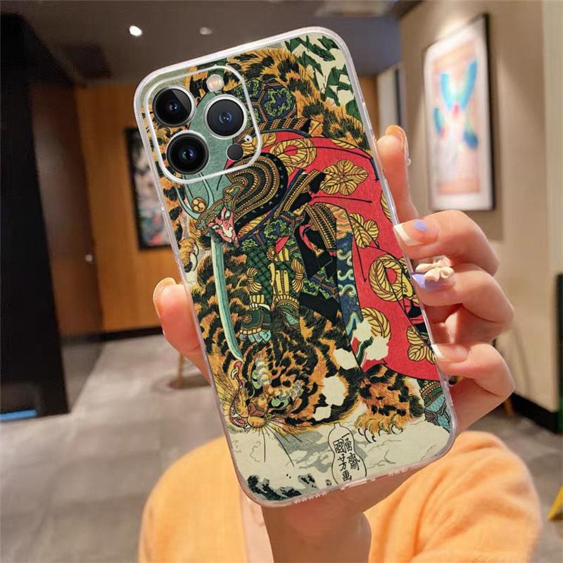 

Phone Case For iphone 17 Pro Max Air 17 16 15 14 13 Pro Max 15Plus 15 16 Pro Japanese style Art Crane Fuji Mountain iphone 13