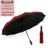 Dual-Use Automatic Umbrella for Men & Women: Sun & Rain Protection with black glue sunshade. Customizable with printed logo, fits two people.