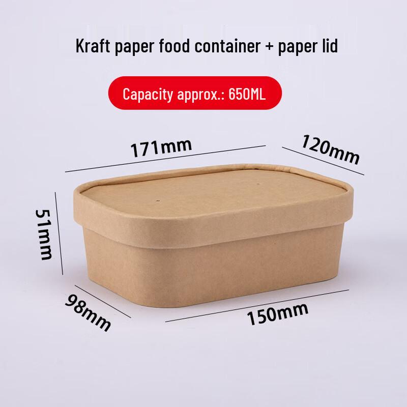 Einweg Mikrowellengeeignete Kraftpapier Lebensmittelbehälter