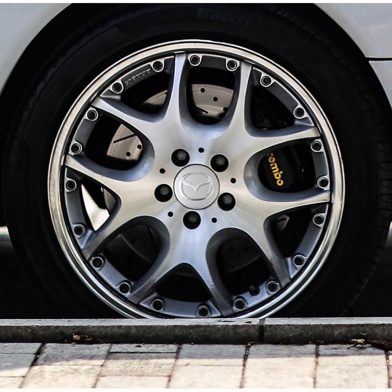 4Pcs Car Wheel Hub Center Cap Sticker Metal Decals Accessories For Mazda 2 3 6 5 Atenza CX3 CX5 MX5 CX7 Axela CX30 CX90 CX60 CX5 FF30