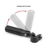1 Pair Foot Pegs Motorcycle Aluminum Foot Pegs U Clamp Foldable Footpegs