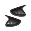 1 Pair Black Carbon Fiber Style OX Horn Side Rearview Mirror Cover Trim Fit for Kia Stinger 2018      New