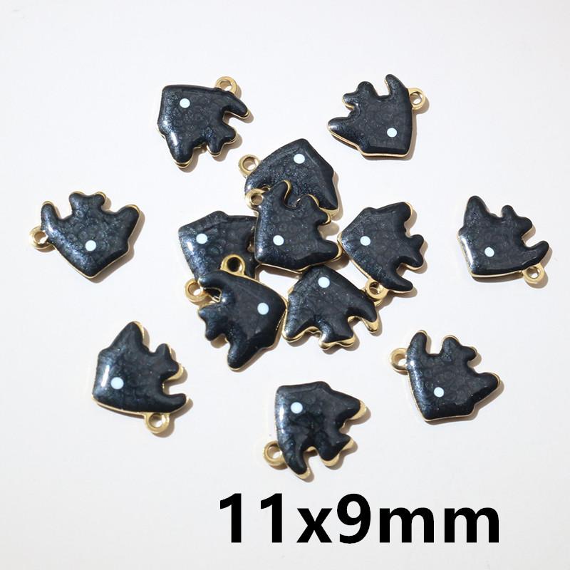 20pcs 11x9mm Stainless Steel Fish Enamel Charms Pendant Stainless Steel DIY Jewelry Making Accessories Findings