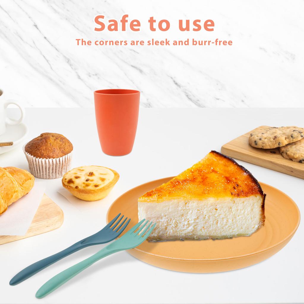 20-teilige Teller- und Schüsselsets mit Besteck Geschirrsets Enthält 4 Teller 4 Schüsseln 4 Tassen 4 Löffel und 4 Gabeln für Camping Küche