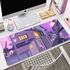 Cute Cat Computer Mouse Pad Gamer Mousepad Purple Art Large x Kawaii Mouse Mat Pads XXL Mause Carpet PC Accessories Desk Mat