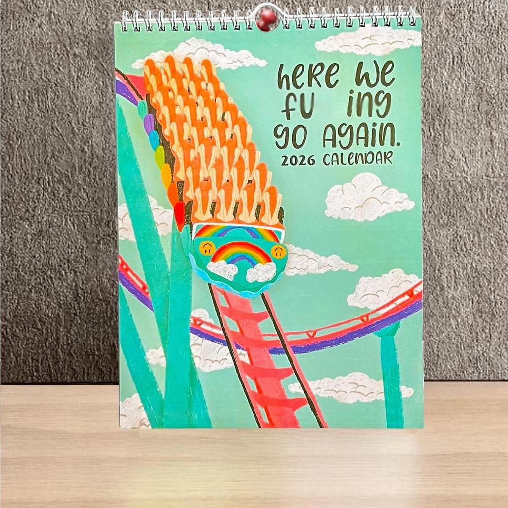 Here We Go Again 2026 Calendar, Here We Go Again Calendar, Fun Hanging Month Hanging Calendar, Match Your Witty Personality, Novelty Planning Wall