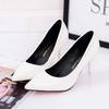 Fashion Large Size Women's Pumps Pointed Toe Patent Leather High Heels Dress Shoes White Wedding Shoes Thin Heels Basic Pump Red Heels