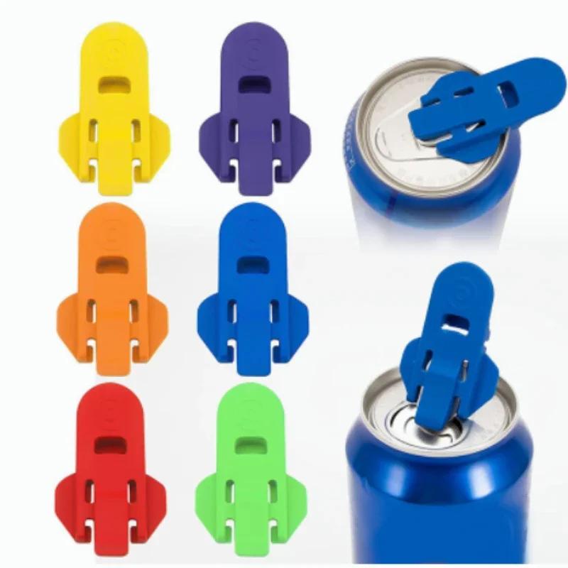 6pcs Hand-held Can Beer Cola Beverage Opener Simple Can Opener To Seal Dust-proof and Hands-free Beverage Opener