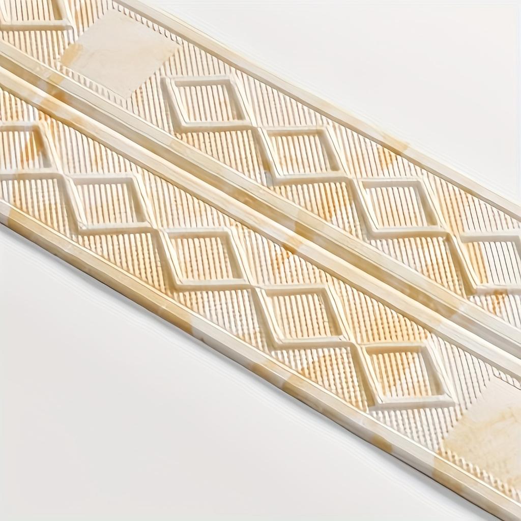 1pc 230x14cm Self Adhesive Wall Skirting Border Waterproof Anti-collision 3D Diamond Wallpaper Skirting Line Decor Home