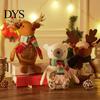Holiday Keepsake Container Christmas Candy Jar, 3D Plush Reindeer Bear Clear Treat Festive Gift Box with Scarf, Snack Storage for Kids