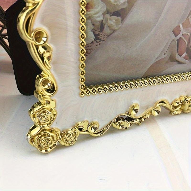 WTEMPO 1PC European Style Vintage 6-inch Wedding Photo Frame Advanced Resin Photo Frame Decoration Drop Glue Simple Photo Frame