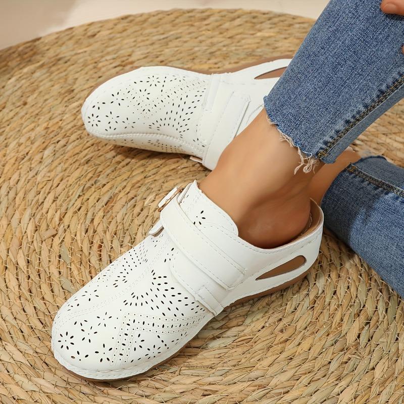 Leisure Baotou Half Slippers Female 2025 New Strap Slope with Large Size Hollow Slippers