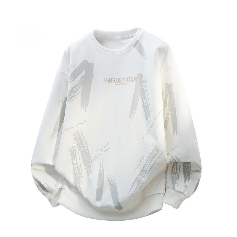 American Trendy Hong Kong-Style Youth Hoodie: Loose, Handsome, Versatile Long Sleeve Casual Round Neck for Spring and Autumn