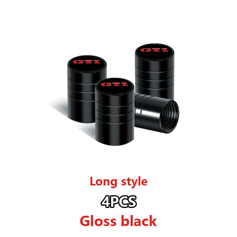 SVLHP1 4Pcs Car Logo Metal Wheel Tire Valve Stem Caps Accessories For Volkswagen VW GTI R Golf 5 7 6 4 Polo Tiguan Passat Jetta Lavida