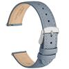 WOCCI Grace Series Genuine Leather Watch Top Grain Quick Light Buckle Band, 18mm, Leather, Release, Blue/Silver