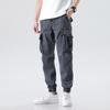 New Men's Korean Version of Retro High Street Sports Casual Pants Versatile Tied Tote Overalls Elastic Function