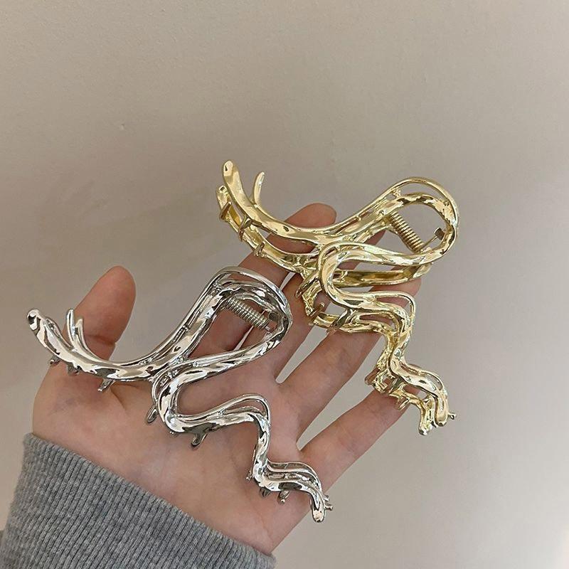 2023 Vintage Geometric Hair Claws Korean Hollow Out Grab Hair Clip Hairpins For Women Fashion New Headwear Girl Hair Accessories