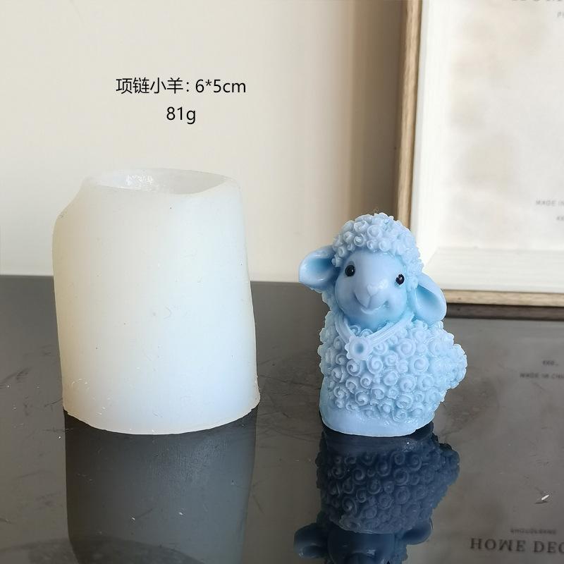 3D Mini Lamb Candle Mold Handmade Scented Soap Silicone Mold DIY Sheep Chocolate Cake Decoration Baking Tools Home Craft Gift