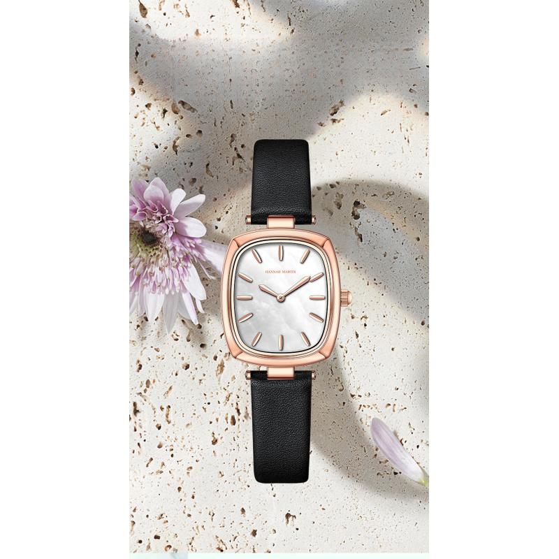 Vintage Light Luxury Women'S Watch Fashionable Quartz Watch With Mother-Of-Pearl Small Dial