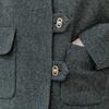 Wool Blend Drop Shoulder Stand Collar Cropped Jacket Cd01qj300on