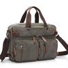 Cross-Border Multifunctional Canvas Backpack: Briefcase, Handbag & Shoulder Bag with Large Capacity for Laptops & Casual Travel.