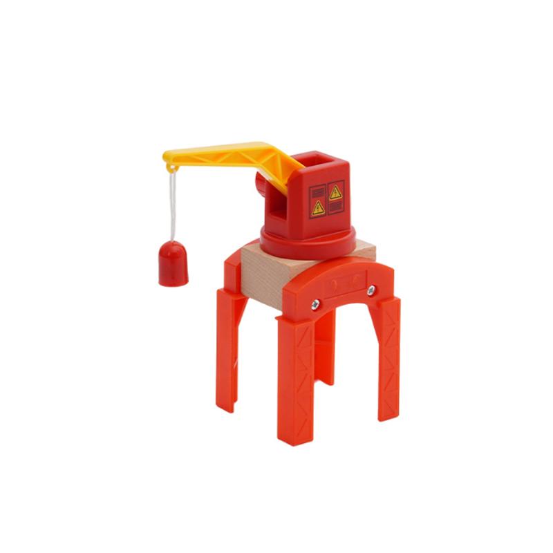 Wooden Train Track Accessories Tower Crane Compatible with Thomas Brio Track All Major Brand Railway Track