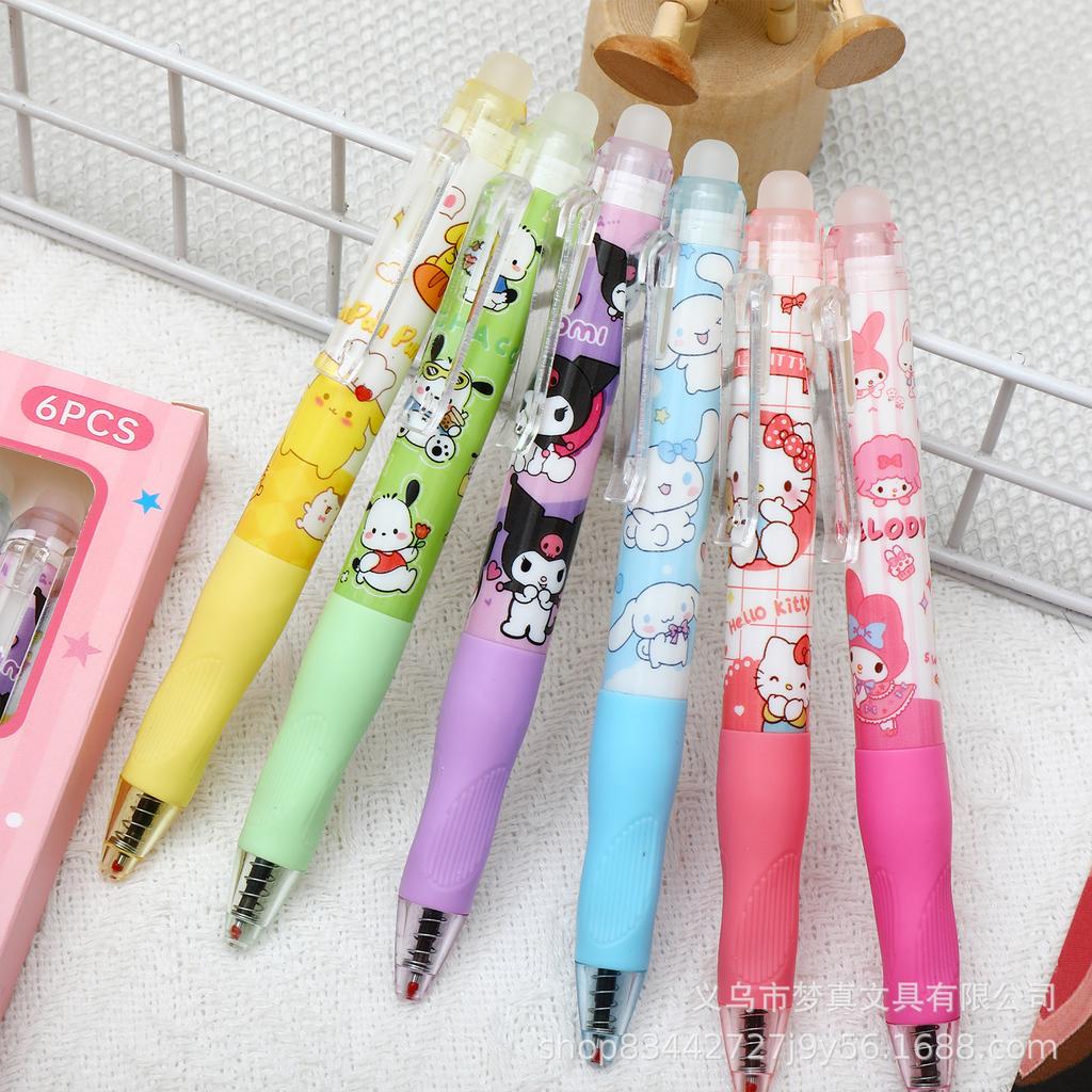 Sanrio Cute Pet Paradise Erasable Gel Pen - Thermal, Girly Style, Soft Grip, Correct Posture, Easy Erasure