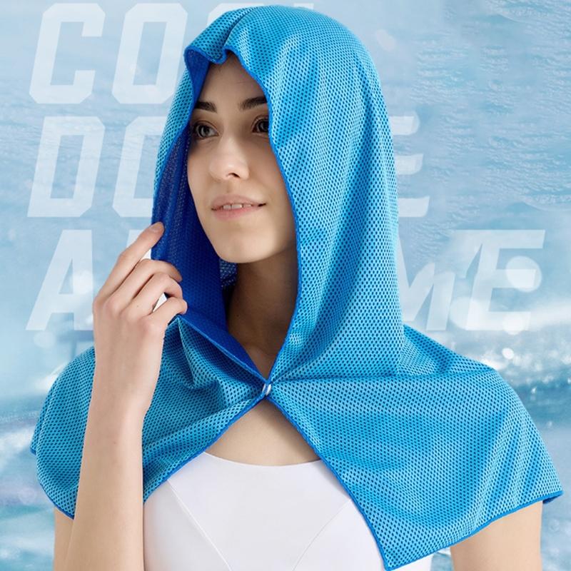 Pack of 2 Ice Silk Cooling Sun Protections Scarves Chill Neckwear Head Wrap Great For Hiking Camping And Outdoor Sports