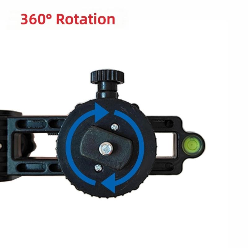 Precisions Adjustable Lasers Level Mount With 360 Rotations & Double Clamps Great For Accurate Alignment In Tight Space