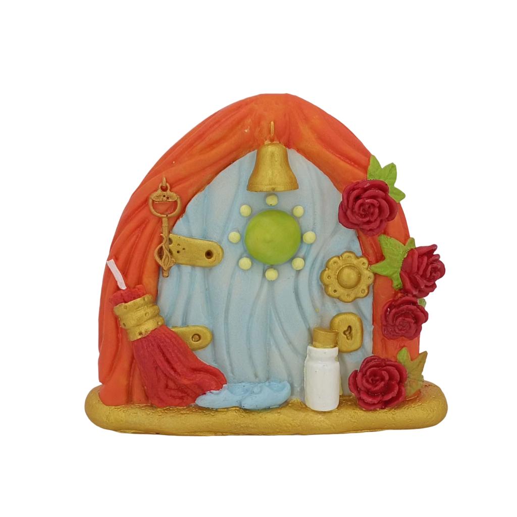 Wall Decorative Gate - Colorful Resin Leprechaun Garden Decorative Gate - Decorative Tree Stump Decoration Decorative House For Outdoor Patio Garden