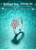 S925 Sterling Silver 1.2 Carat Heart-Shaped Moissanite Ring with Certificate