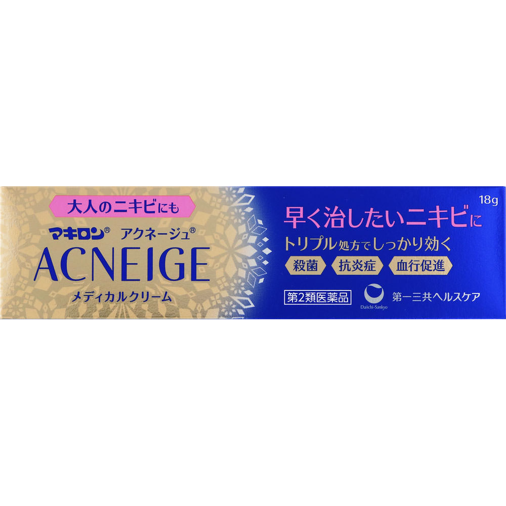 

Daiichi Sankyo Healthcare Makiron Acneage Medical Cream 18g Wound and suppurative skin preparations Efficacy: Acne, pimples Acne 1