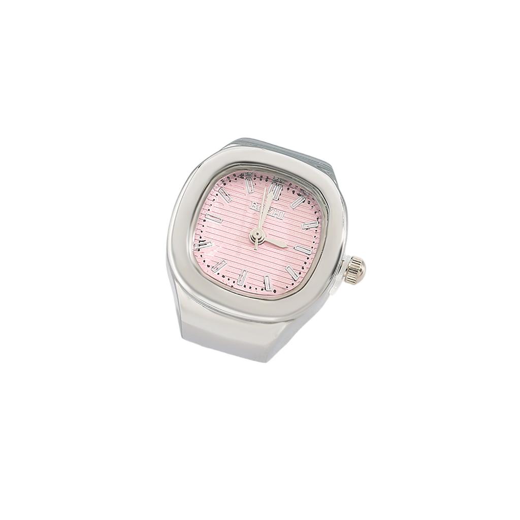 Creative finger ring watch mini quartz watch adjustable time watch ring simple stylish punk watch ring personalized mini clock 1