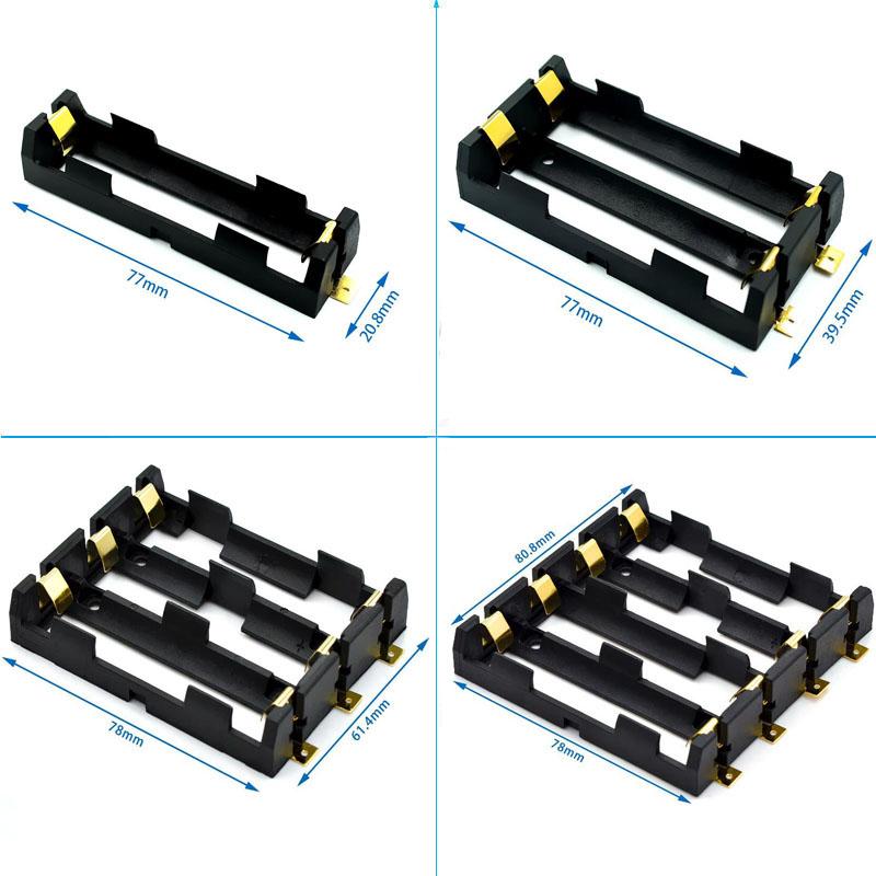 1X 2X 3X 4X Solt 18650 Battery Holder 18650 SMD Battery Box Storage Case Container Power Bank With Bronze Pins Rechargeable SMT