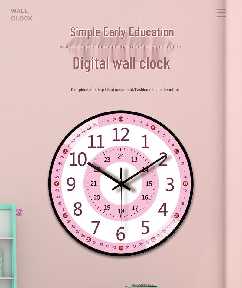 [8 inches 20cm] Silent Creative Children's Wall Clock for Living Room or Kids' Room