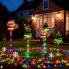 Ground Inserted Christmas Decorative Lights Waterproof LED Outdoor Solar Lights for Walkway Yard Lawn Porch Holiday Decor