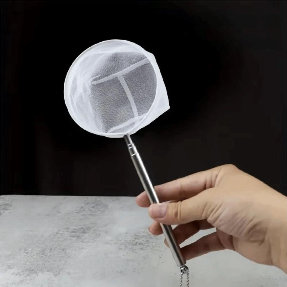 Stainless Steel Aquarium Dip Net Fine Net Fishtanks Cleaning Net Retractable Fishing Net Fish Tank