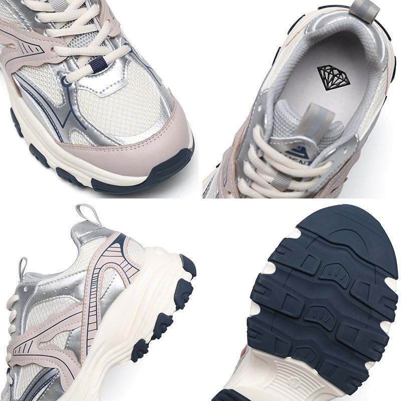 2025 Autumn New Sports Shoes Women's Wear-resistant Women's Shoes Dad Shoes Versatile Breathable Non-slip Heightening Lightweight Running Shoes