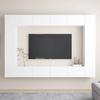 8 Piece TV Cabinet Set White Particleboard