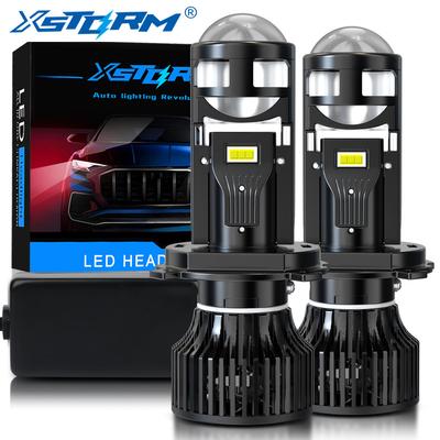 2 Stücke 120W LHD H4 9003 LED-Scheinwerfer Mini Bi-LED Projektorlinse Glühbirnen Autos Canbus 90000LM Hallo/Lo Strahl Scheinwerfer Nachrüstlampe 6000K 12V 24V