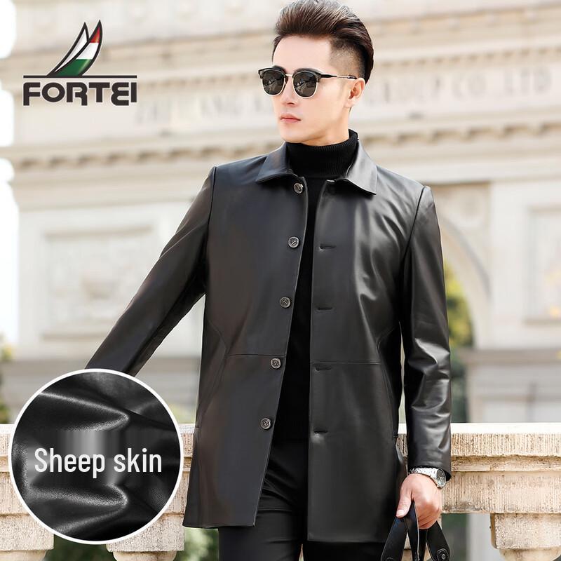 

Мужская куртка из овчины в деловом повседневном стиле XL (52)